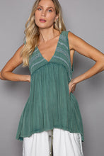 Load image into Gallery viewer, POL Sleeveless Babydoll Top in Evergreen Shirts &amp; Tops POL Clothing   
