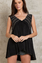Load image into Gallery viewer, POL Sleeveless Babydoll Top in Black ON ORDER Shirts &amp; Tops POL Clothing   
