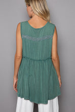 Load image into Gallery viewer, POL Sleeveless Babydoll Top in Evergreen Shirts &amp; Tops POL Clothing   
