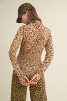 LovLov FITTED Vintage Bloom Lace Couture Mesh Top in Latte
