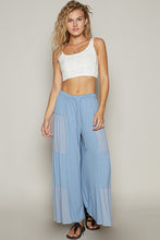 Load image into Gallery viewer, POL Contrasting Ribbed Knit Fabric Pants in Dusty Blue
