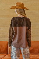 LovLov Untamed Bloom Couture Patchwork Top in Leopard