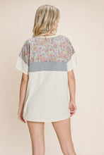 Load image into Gallery viewer, Cotton Bleu Cotton Crewneck Short Sleeve Top in Nude Combo Shirts &amp; Tops cotton bleu   

