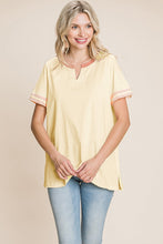 Load image into Gallery viewer, Cotton Bleu Cotton Color Block Top in Ivory Combo Shirts &amp; Tops cotton bleu   
