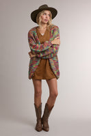 Wishlist Open Front Marled Knit Cardigan in Multi