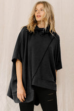 Load image into Gallery viewer, Oddi OVERSIZED Solid Color Brushed Waffle Knit Top in Black
