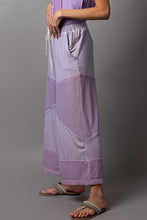Load image into Gallery viewer, POL Contrasting Fabric Culottes Pants in Dusty Lilac Pants POL Clothing   
