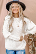 And the Why Textured Knit Sweater in Ivory