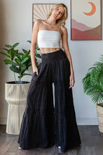 Load image into Gallery viewer, Oli &amp; Hali SMOCKED Waist Wide Leg Pants in Black
