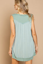Load image into Gallery viewer, POL Fringe Detail V-neck Sleeveless Top in Pale Aqua Top POL Clothing   

