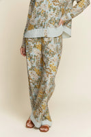 J.nna Paisley Floral Print Set in Blue Combo