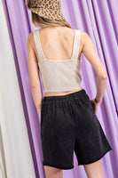 ee:some Mineral Washed Longline Shorts in Black