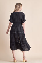 Load image into Gallery viewer, Allie Rose Solid Color Tiered Duster in Black Duster Allie Rose   
