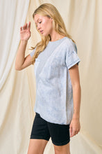 Load image into Gallery viewer, Doe and Rae Contrasting Denim and Cotton Top in Light Denim
