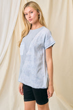 Load image into Gallery viewer, Doe and Rae Contrasting Denim and Cotton Top in Light Denim
