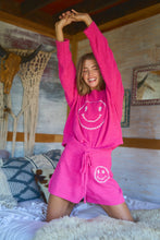 Load image into Gallery viewer, Blue B Smiley Face Top and Short Set in Pink Set Blue B   
