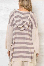 Load image into Gallery viewer, POL American Pattern Hooded Lightweight Sweater Top in Olive/Ash Mauve Shirts &amp; Tops POL   
