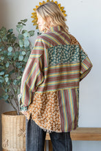 Load image into Gallery viewer, Oli &amp; Hali Mixed Fabric Button Down Top in Honey
