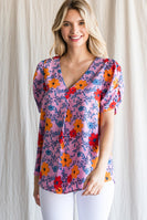 Jodifl Floral Print Top in Pink
