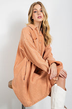 Load image into Gallery viewer, Easel Cotton Gauze Mineral Washed Shirt Dress in Washed Coral  Easel   
