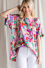 Load image into Gallery viewer, Jodifl Mixed Print Boxy Top in Hot Pink Mix Top Jodifl   
