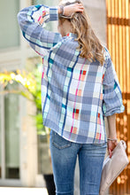Load image into Gallery viewer, Mazik Colorful Plaid Single Pocket Button Down Shirt in Sage Mix Top Mazik   
