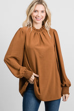 Load image into Gallery viewer, Jodifl Solid Frill Mockneck Top in Toffee Shirts &amp; Tops Jodifl   

