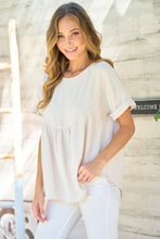 Load image into Gallery viewer, Hailey &amp; Co Oversized Textured Baby Doll Top in Stone
