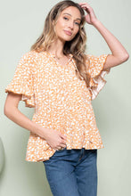 Load image into Gallery viewer, Hailey &amp; Co Spotty Print Baby Doll Top in Orange
