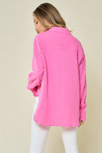 Load image into Gallery viewer, Wisteria Lane Solid Color Textured Gauze Top in Hot Pink

