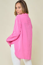 Load image into Gallery viewer, Wisteria Lane Solid Color Textured Gauze Top in Hot Pink
