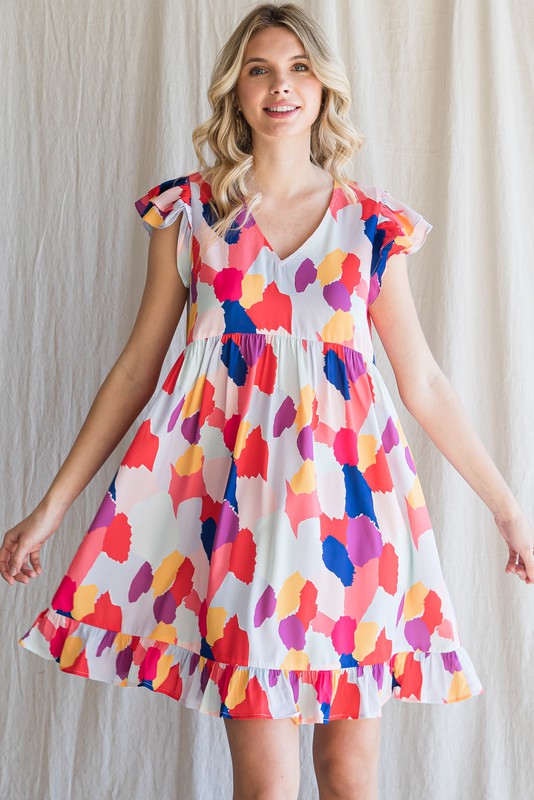 Jodifl Multicolor Printed Mini Dress Dress Jodifl   