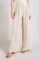 ee:some Pintuck Wide Leg Pants in Natural