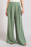 ee:some Pintuck Wide Leg Pants in Sage
