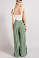 ee:some Pintuck Wide Leg Pants in Sage