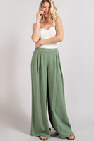 ee:some Pintuck Wide Leg Pants in Sage