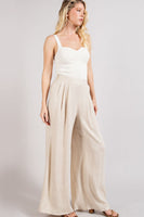 ee:some Pintuck Wide Leg Pants in Natural