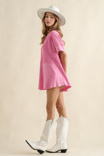 Load image into Gallery viewer, Blue B Thermal Knit Oversized Top in Hot Pink Shirts &amp; Tops Blue B   
