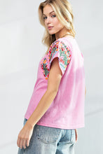 Load image into Gallery viewer, Easel Cotton Top with Embroidery Details in Cotton Candy Top Easel   

