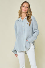 Load image into Gallery viewer, Wisteria Lane Solid Color Textured Gauze Top in Baby Blue
