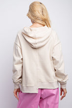 Load image into Gallery viewer, Easel Terry Knit Pullover with Patchwork Details in Khaki Shirts &amp; Tops Easel   
