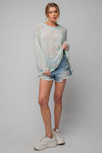 Load image into Gallery viewer, Easel Multi Color Light Weight Sweater in Mint Top Easel   
