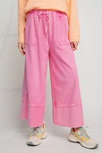 Load image into Gallery viewer, Easel Terry Palazzo Pants in Hot Pink Pants Easel   
