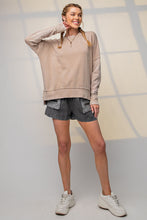 Load image into Gallery viewer, Easel Washed Terry Pullover in Khaki Top Easel   
