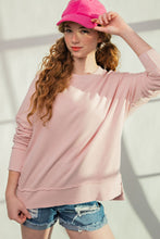 Load image into Gallery viewer, Easel Washed Terry Pullover in Vintage Rose Top Easel   
