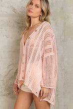 Load image into Gallery viewer, POL Oversized Button Down Cardigan Sweater Top in Strawberry Milk Top POL Clothing   
