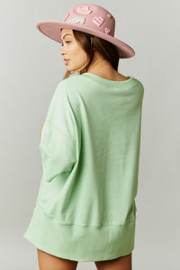 Fantastic Fawn Loose Fit French Terry Top in Light Mint Top Fantastic Fawn   