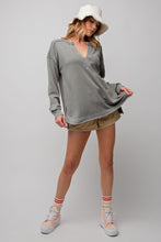 Load image into Gallery viewer, Easel Terry Knit Pullover in Olive Green Shirts &amp; Tops Easel   
