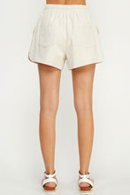 Load image into Gallery viewer, Allie Rose Striped Linen Shorts in Natural
