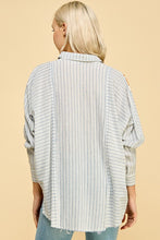 Load image into Gallery viewer, Millibon Mixed Patch Print Button Down Top in Blue Shirts &amp; Tops Millibon   
